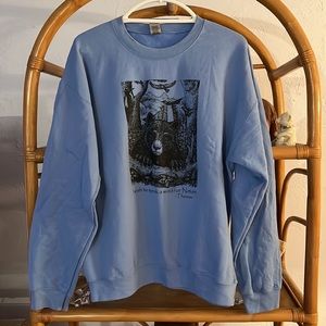 Large Sweatshirt Blue. I wish to speak a word for Nature.